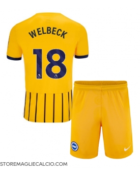 Brighton Danny Welbeck #18 Maglia Gara Trasferta Repliche 2024-25 Bambino Maniche Corte